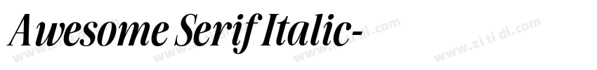 Awesome Serif Italic字体转换